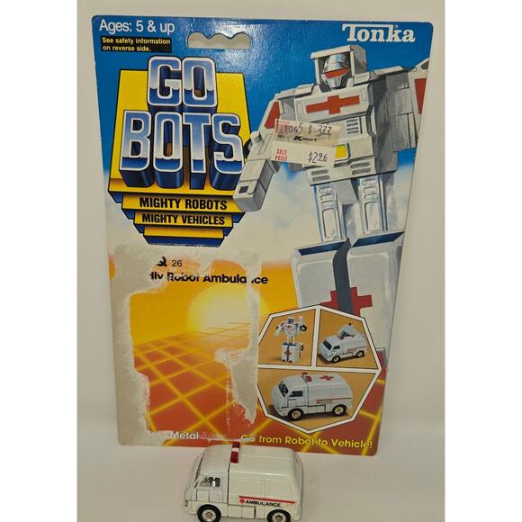 GoBots Rest-Q Ambulance Action Figure 1983 Package Cardback Complete - Picture 10 of 16